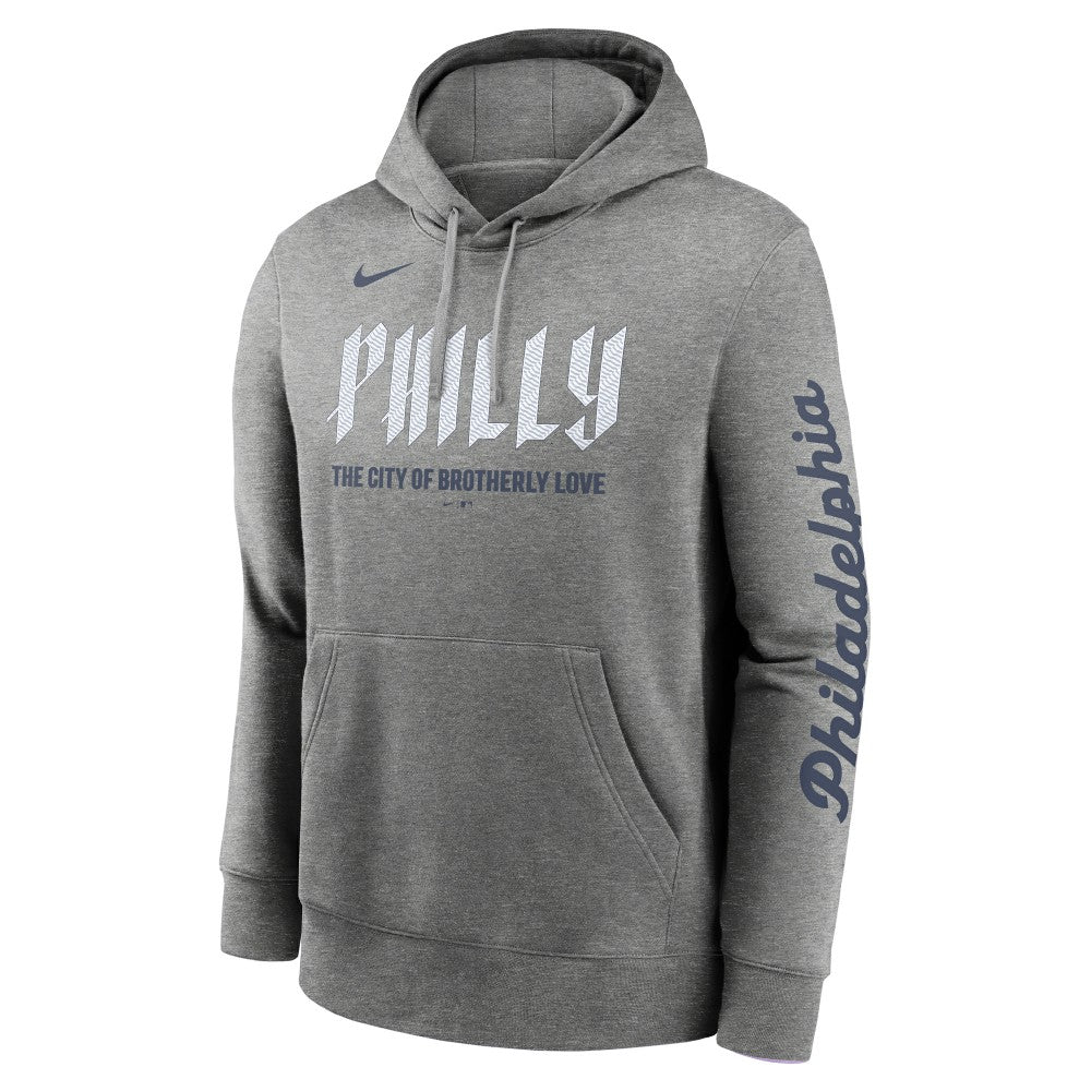 Philadelphia Phillies City Connect Club Pullover Hoodie - Heather Charcoal | Nike