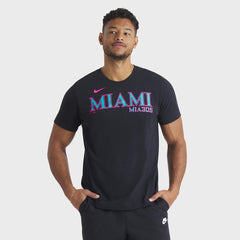 Miami Marlins City Connect Wordmark T-Shirt - Black | Nike