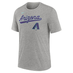 Arizona Diamondbacks City Connect Script Tri-Blend T-Shirt - Heather Charcoal | Nike
