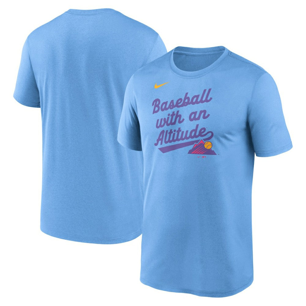 Colorado Rockies 2025 City Connect Team Phrase Legend Performance T-Shirt - Light Blue | Nike