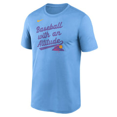Colorado Rockies 2025 City Connect Team Phrase Legend Performance T-Shirt - Light Blue | Nike