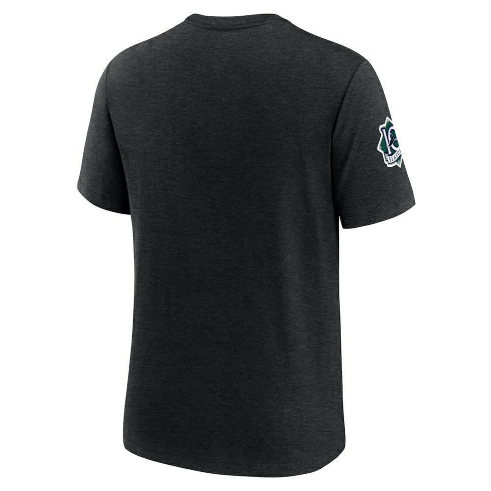 Tampa Bay Rays Cooperstown Collection Eras Tri-Blend T-Shirt - Heather Black | Nike