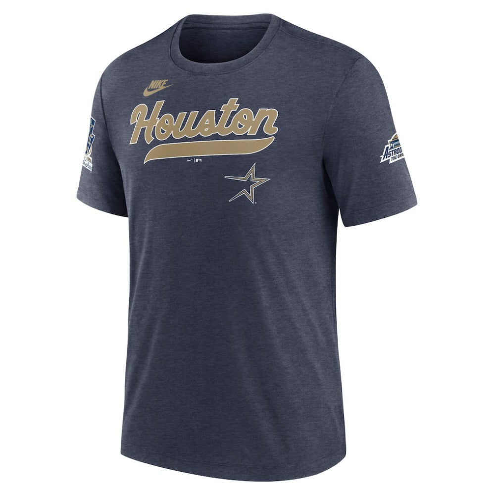 Houston Astros Cooperstown Collection Eras Tri-Blend T-Shirt - Heather Navy | Nike