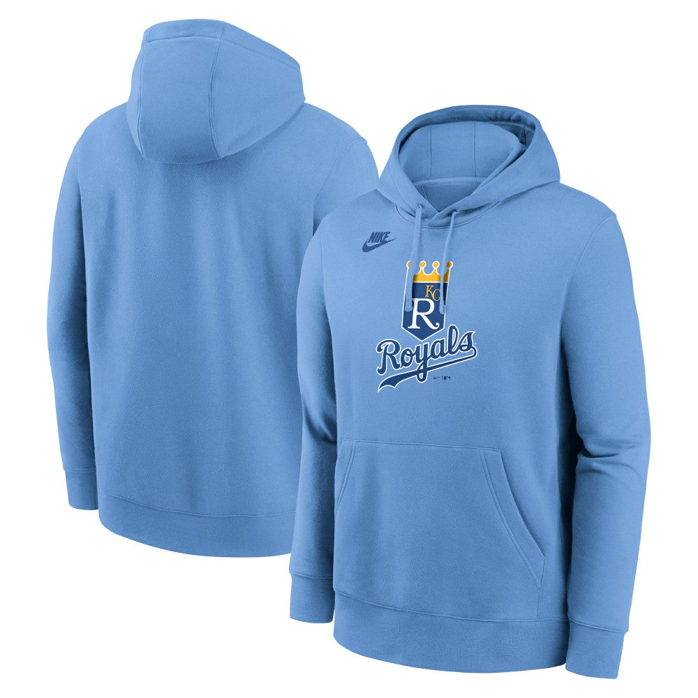 Kansas City Royals Cooperstown Collection Logo Club Hoodie - Light Blue | Nike