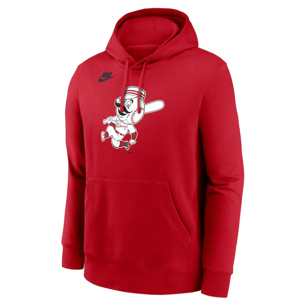 Cincinnati Reds Cooperstown Collection Logo Club Hoodie - Red | Nike