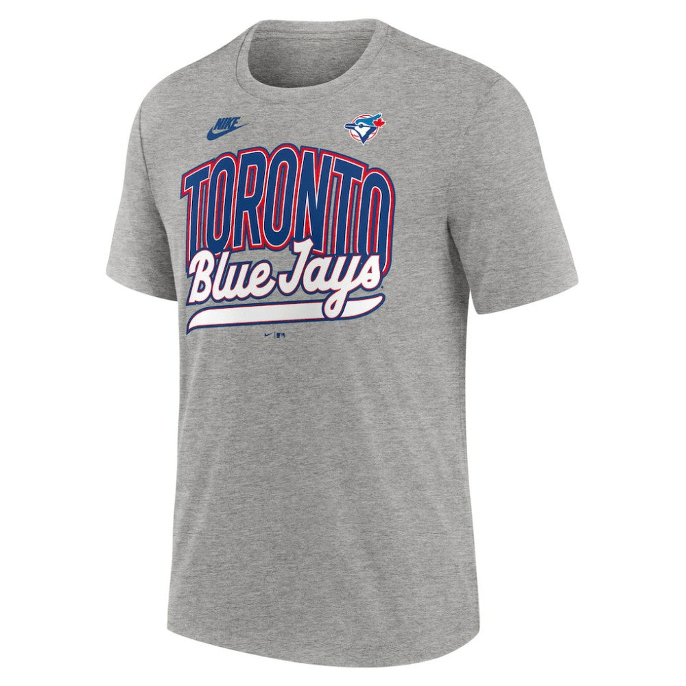 Toronto Blue Jays Cooperstown Collection Retro Tri-Blend T-Shirt - Heather Gray | Nike