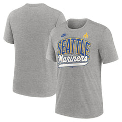 Seattle Mariners Cooperstown Collection Retro Tri-Blend T-Shirt - Heather Gray | Nike