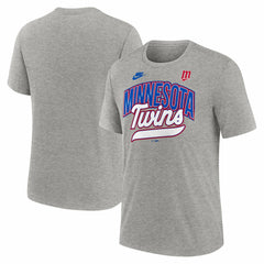 Minnesota Twins Cooperstown Collection Retro Tri-Blend T-Shirt - Heather Gray | Nike