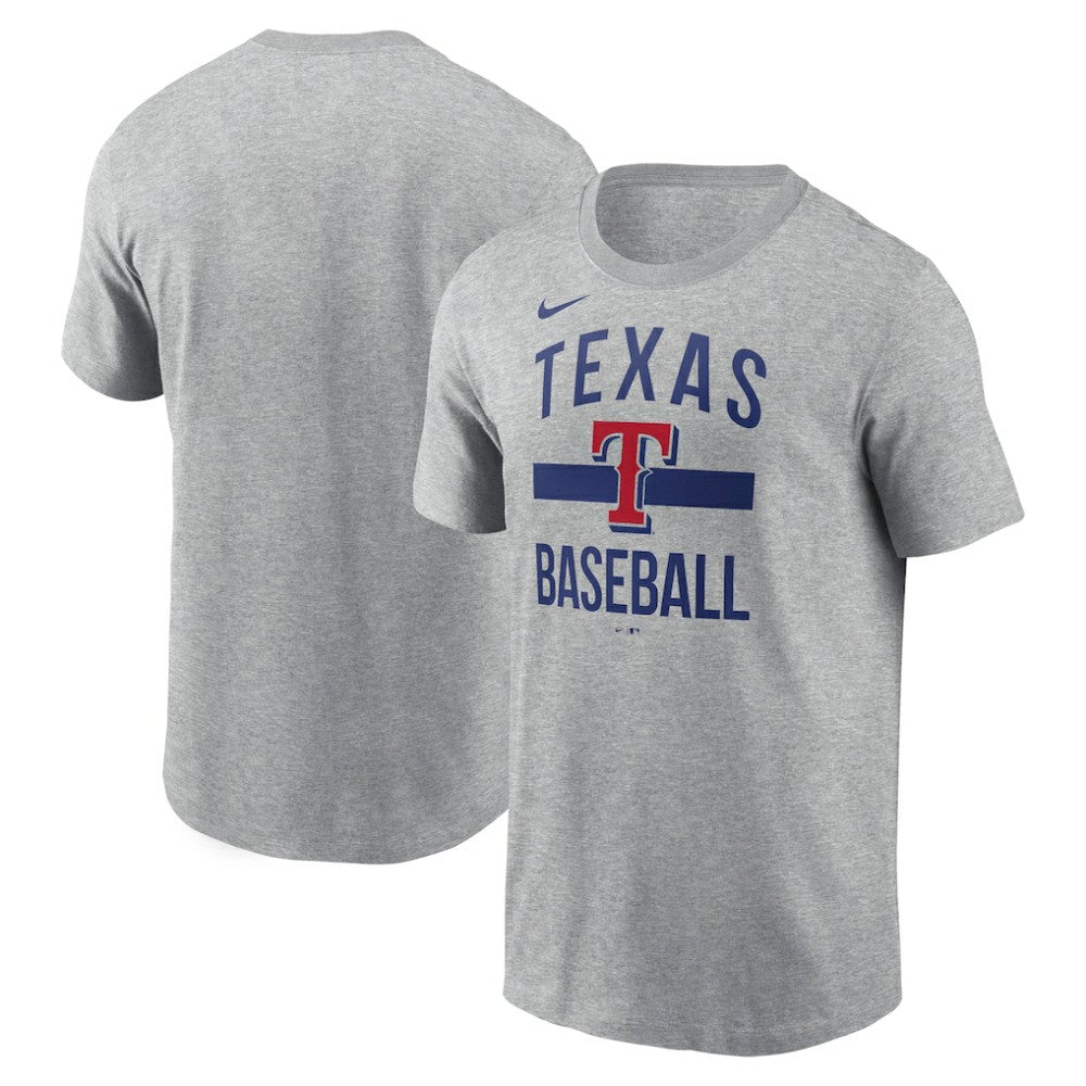 Texas Rangers  Arched T-Shirt - Heather Gray | Nike