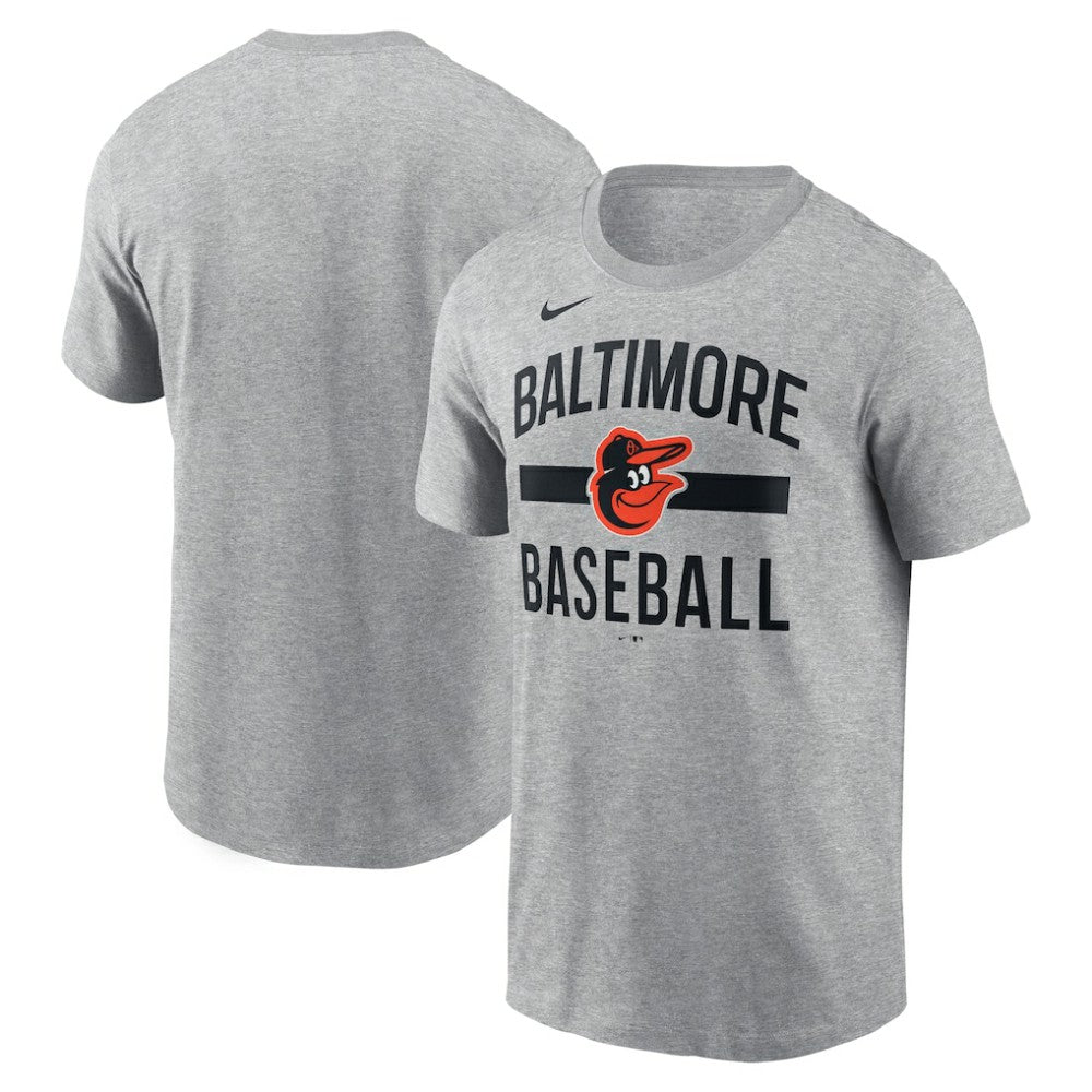 Baltimore Orioles  Arched T-Shirt - Heather Gray | Nike