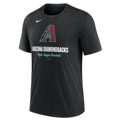 Arizona Diamondbacks Logo Tri-Blend T-Shirt - Heather Black | Nike