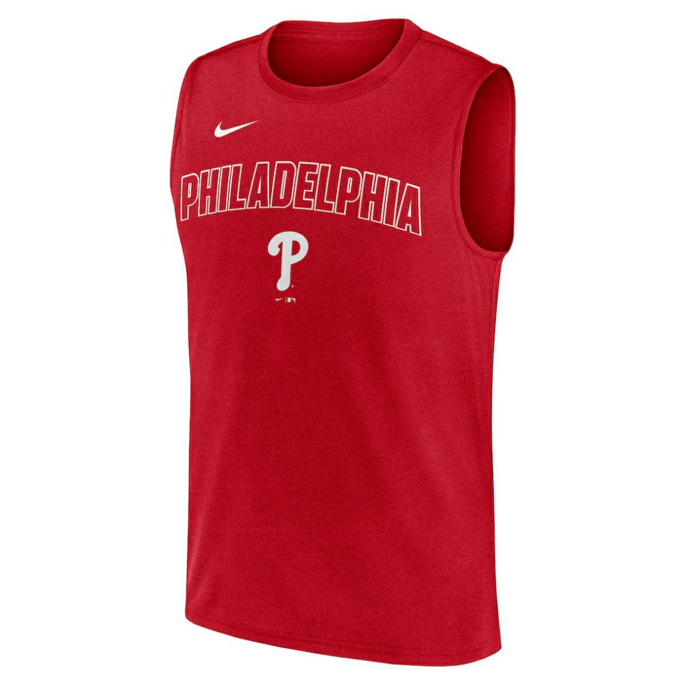 Philadelphia Phillies Knockout Dri-FIT Muscle Tank Top - Red | Nike