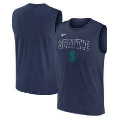 Seattle Mariners Knockout Dri-FIT Muscle Tank Top - Navy | Nike
