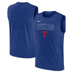Texas Rangers Knockout Dri-FIT Muscle Tank Top - Royal | Nike