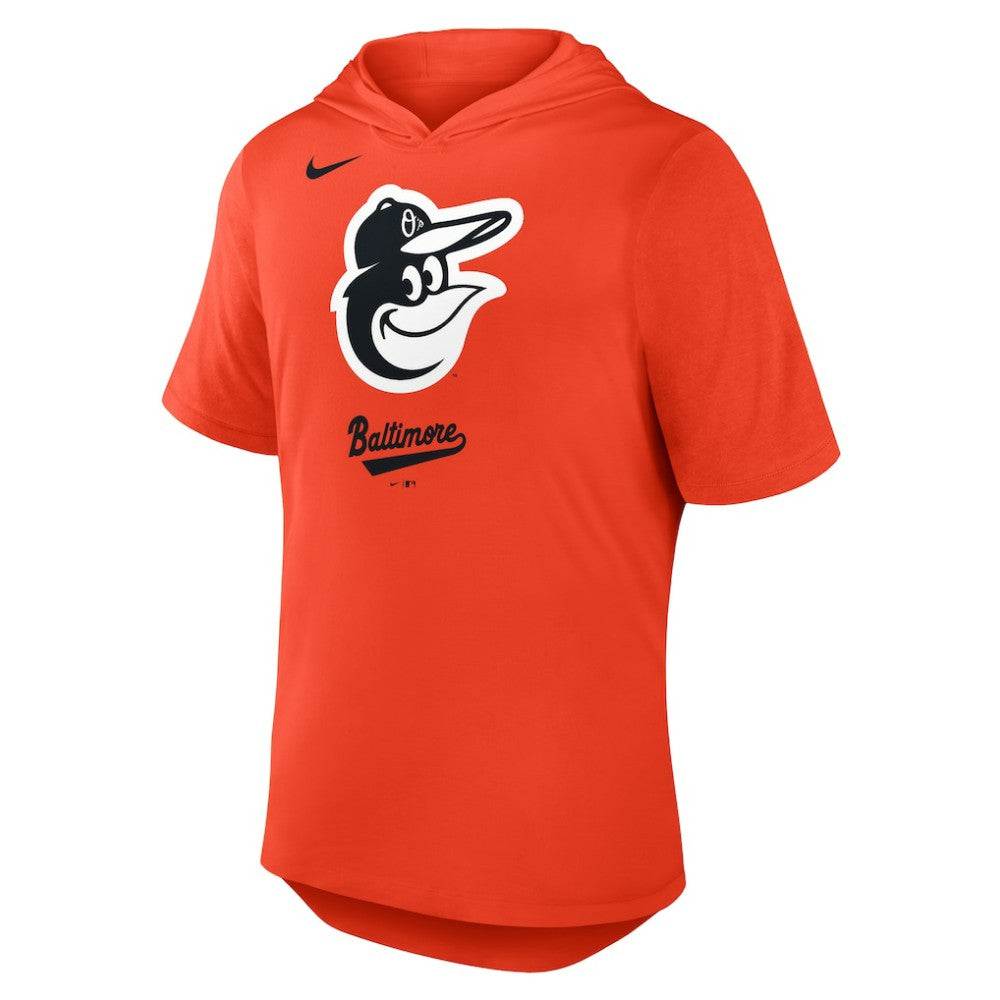 Baltimore Orioles Tri-Blend Hoodie T-Shirt - Orange | Nike