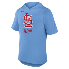 St. Louis Cardinals Tri-Blend Hoodie T-Shirt - Light Blue | Nike