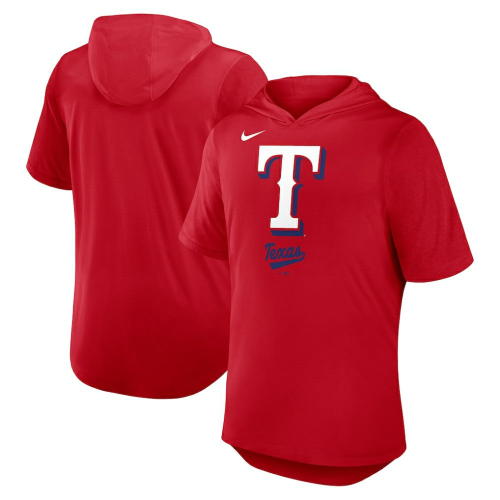 Texas Rangers Tri-Blend Hoodie T-Shirt - Red | Nike
