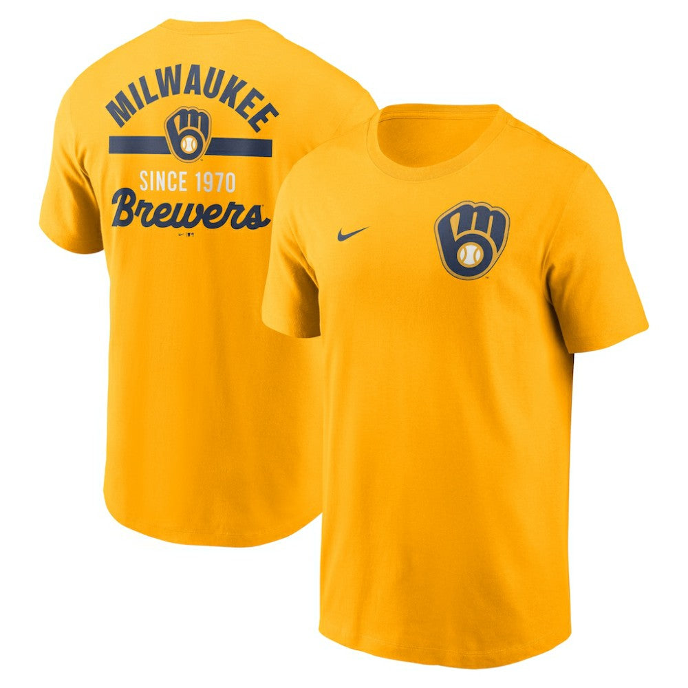 Milwaukee Brewers 2-Hit T-Shirt - Gold | Nike