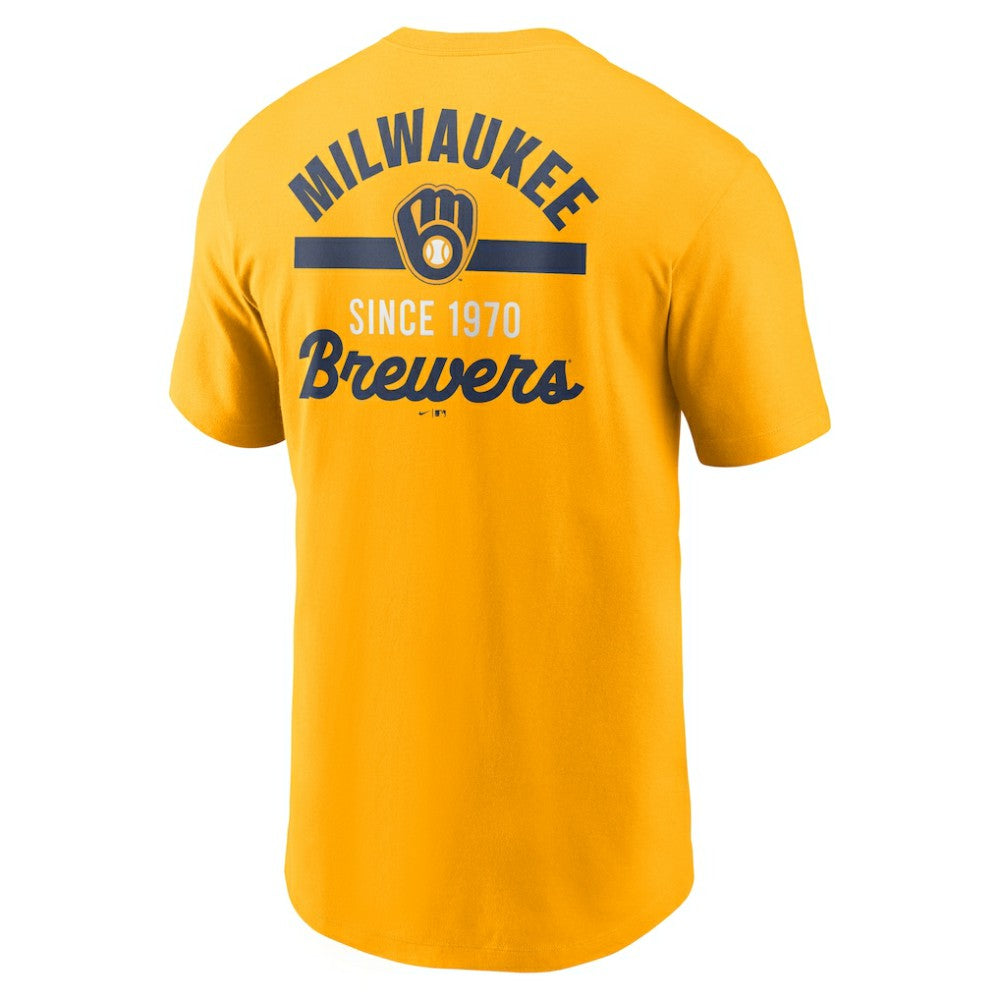 Milwaukee Brewers 2-Hit T-Shirt - Gold | Nike