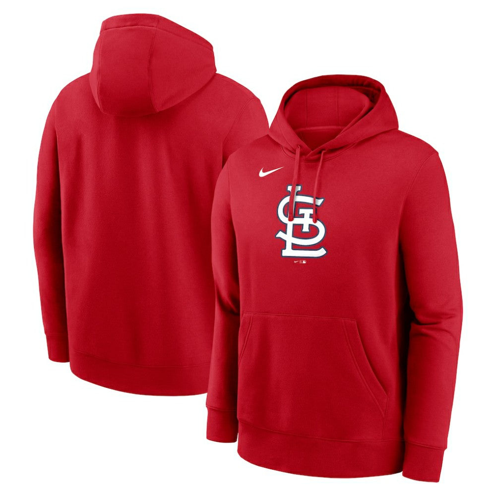 St. Louis Cardinals Logo Club Fleece Hoodie - Red | Nike