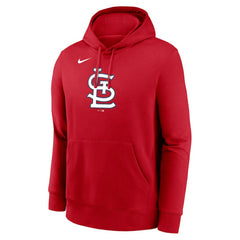 St. Louis Cardinals Logo Club Fleece Hoodie - Red | Nike
