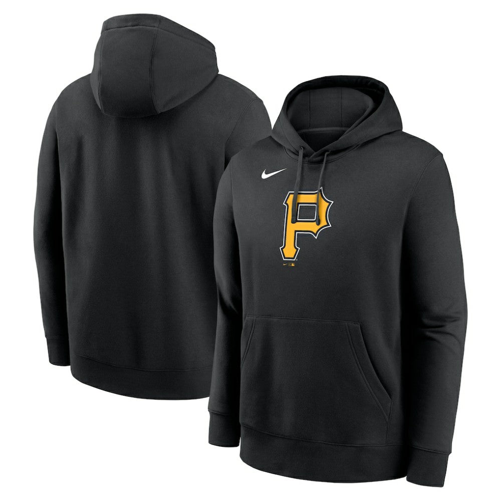 Pittsburgh Pirates Logo Club Fleece Hoodie - Black | Nike