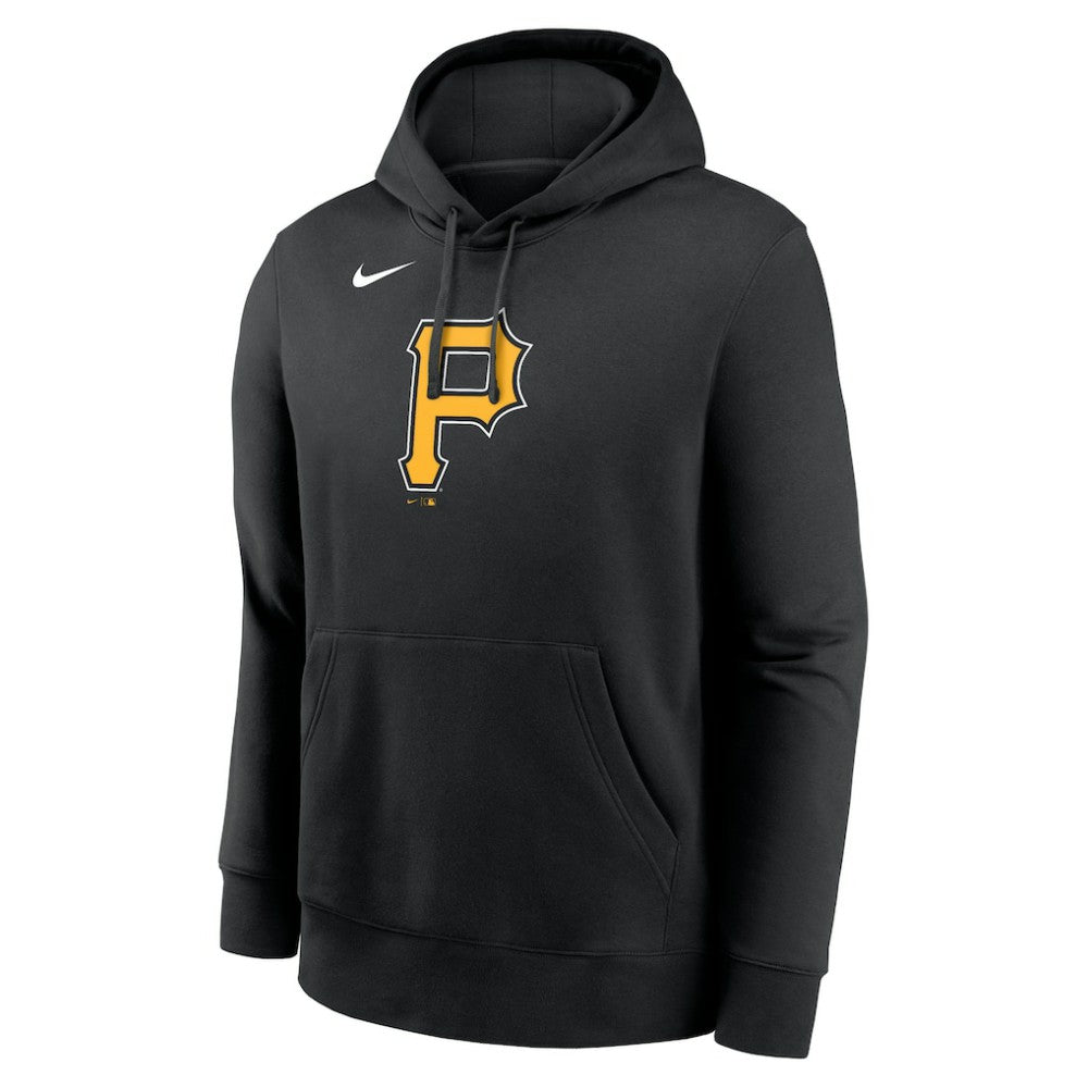 Pittsburgh Pirates Logo Club Fleece Hoodie - Black | Nike