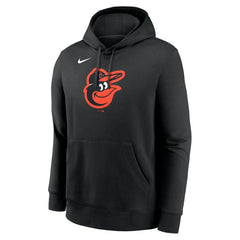 Baltimore Orioles Logo Club Fleece Hoodie - Black | Nike