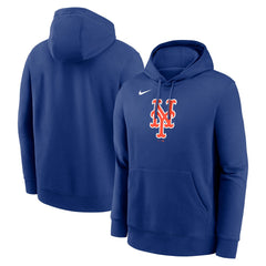 New York Mets Logo Club Fleece Hoodie - Royal | Nike