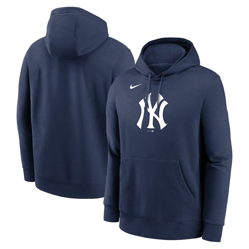 New York Yankees Logo Club Fleece Hoodie - Navy | Nike