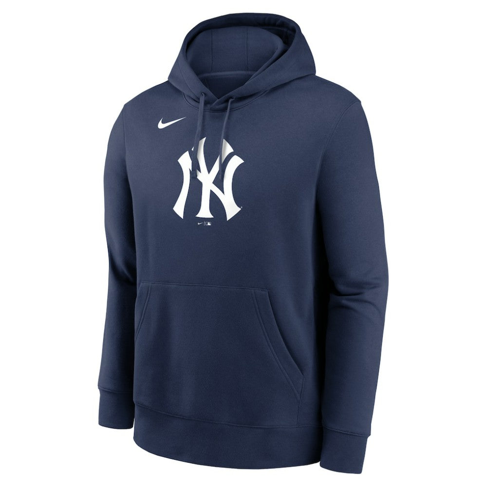 New York Yankees Logo Club Fleece Hoodie - Navy | Nike