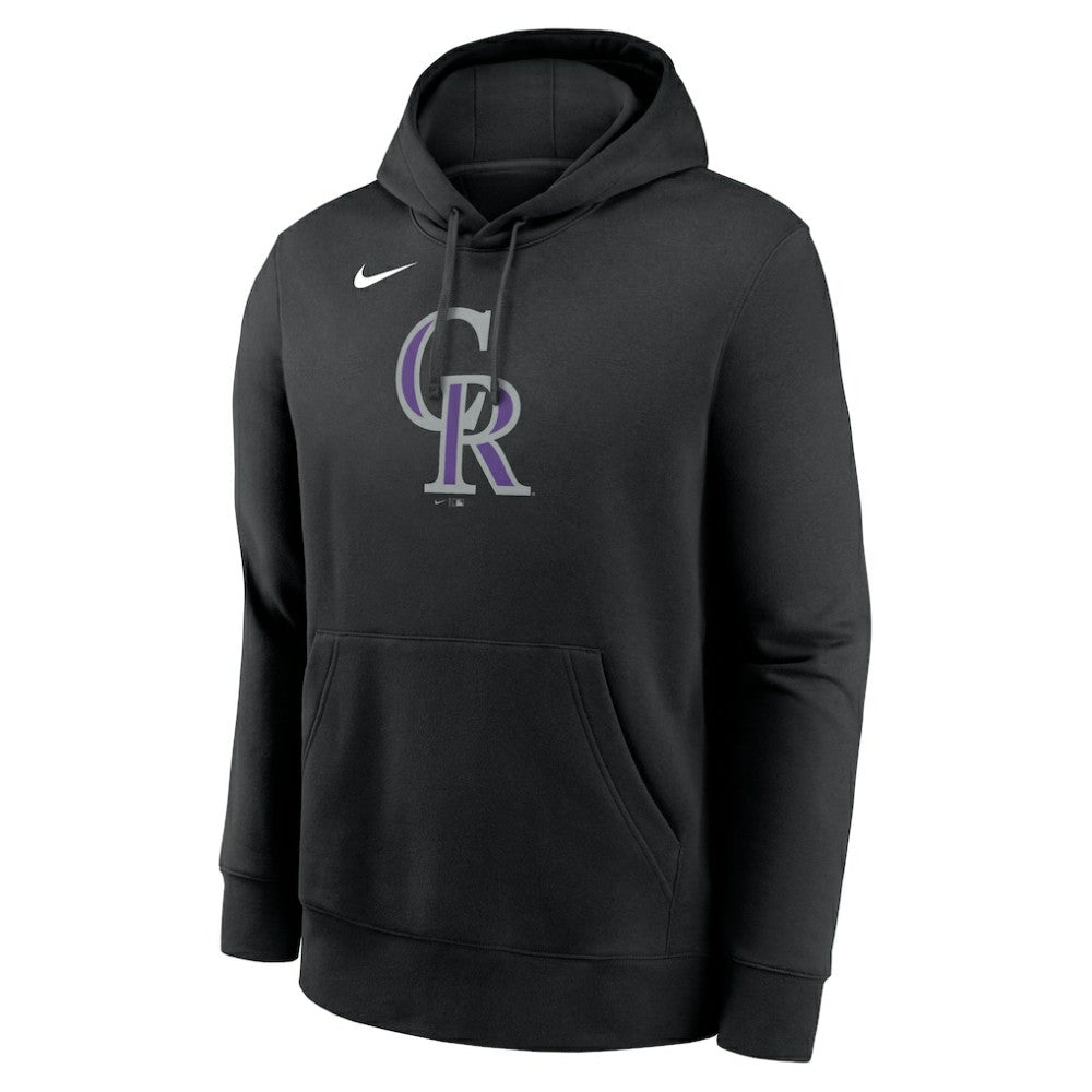 Colorado Rockies Logo Club Fleece Hoodie - Black | Nike