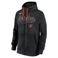 Baltimore Orioles Knockout Script Full-Zip Hoodie - Black | Nike