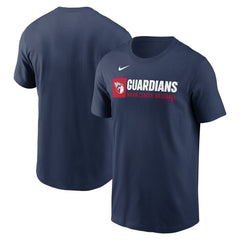 Cleveland Guardians Team Block T-Shirt - Navy | Nike