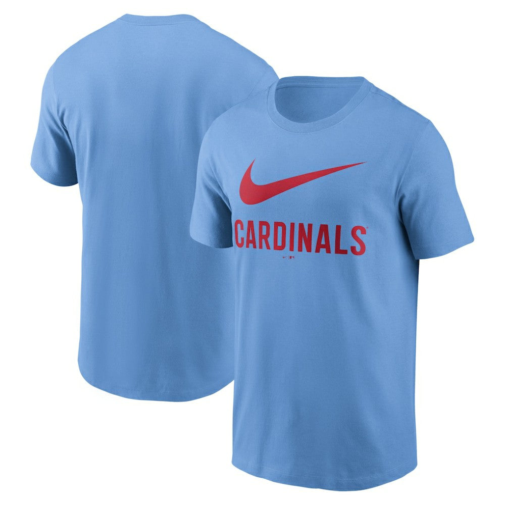 St. Louis Cardinals Swoosh T-Shirt - Light Blue | Nike