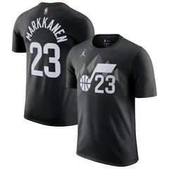 Lauri Markkanen Utah Jazz Jordan Brand Statement Edition Name & Number T-Shirt - Black shop