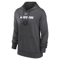New York Mets Women's City Connect Authentic Collection Therma-FIT Hoodie - Anthracite | Nike