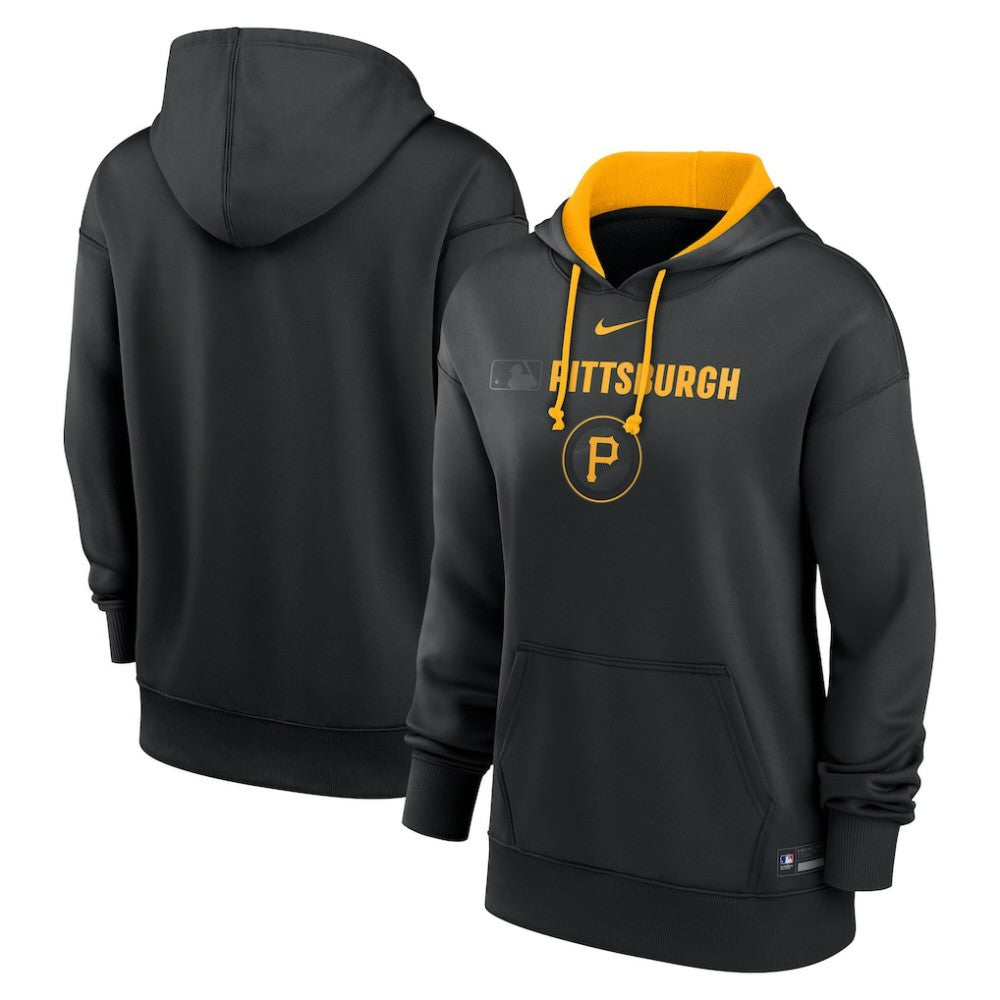 Pittsburgh Pirates Women's City Connect Authentic Collection Therma-FIT Hoodie - Black | Nike
