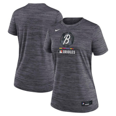 Baltimore Orioles Women's Authentic Collection City Connect Velocity Dri-FIT T-Shirt - Charcoal | Nike