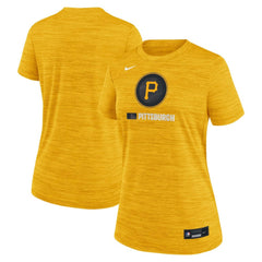 Pittsburgh Pirates Women's Authentic Collection City Connect Velocity Dri-FIT T-Shirt - Gold | Nike