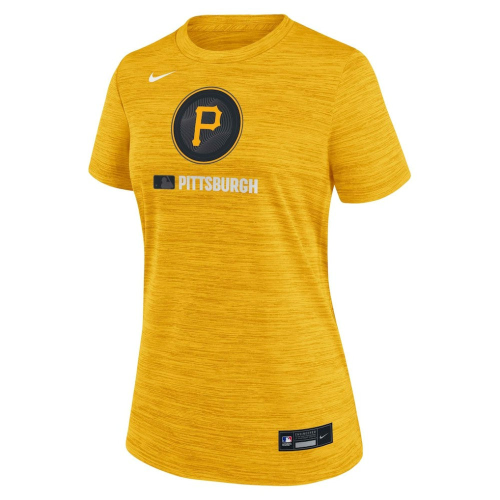 Pittsburgh Pirates Women's Authentic Collection City Connect Velocity Dri-FIT T-Shirt - Gold | Nike