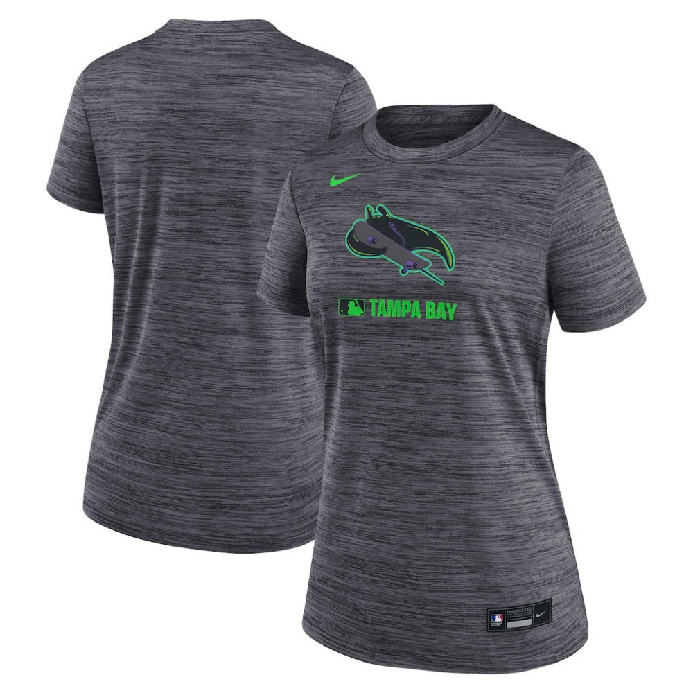 Tampa Bay Rays Women's Authentic Collection City Connect Velocity Dri-FIT T-Shirt - Charcoal | Nike