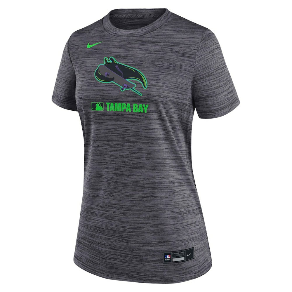 Tampa Bay Rays Women's Authentic Collection City Connect Velocity Dri-FIT T-Shirt - Charcoal | Nike