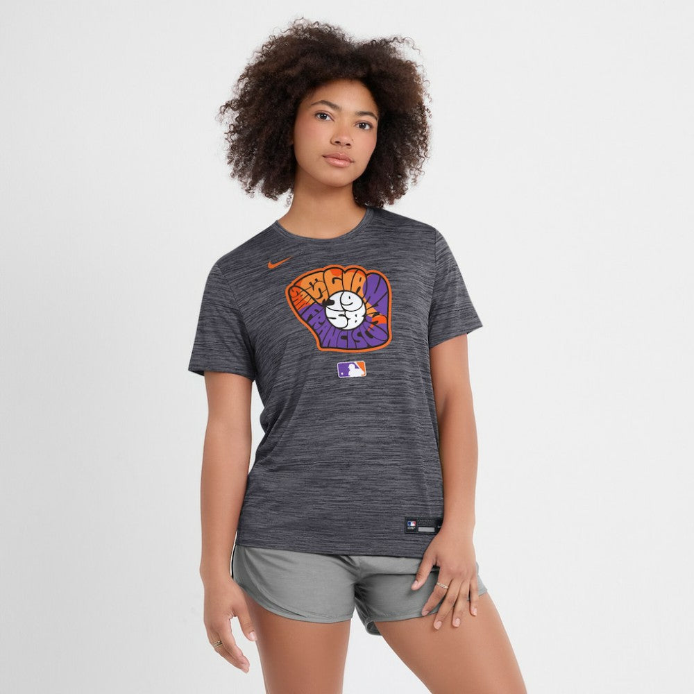 San Francisco Giants Women's 2025 City Connect Authentic Collection Velocity Dri-FIT T-Shirt - Black | Nike