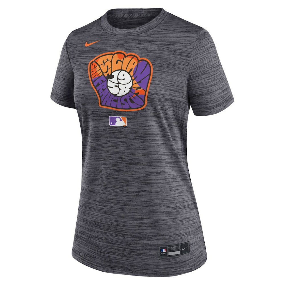 San Francisco Giants Women's 2025 City Connect Authentic Collection Velocity Dri-FIT T-Shirt - Black | Nike