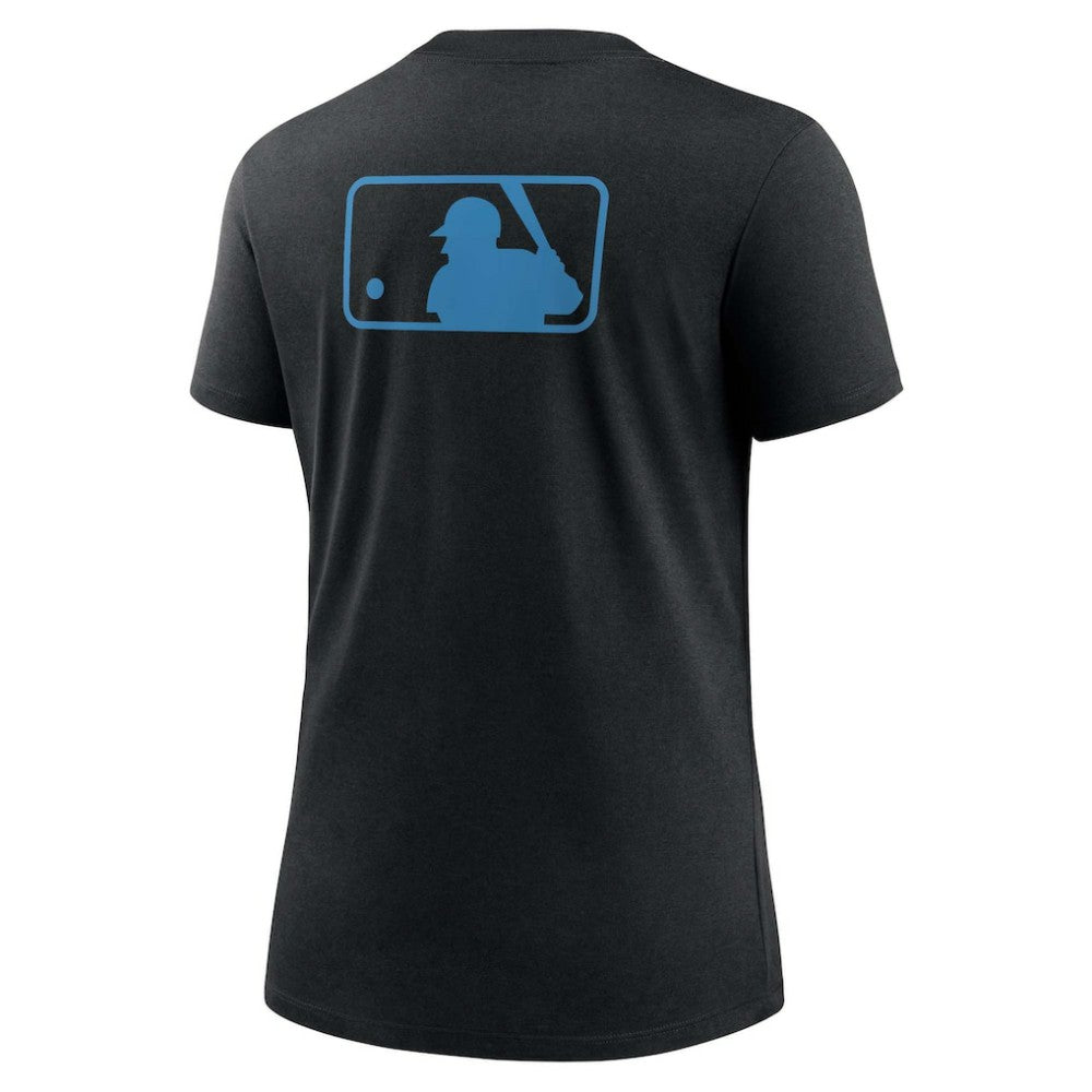 Miami Marlins Women's Authentic Collection Early Work Tri-Blend T-Shirt - Black | Nike
