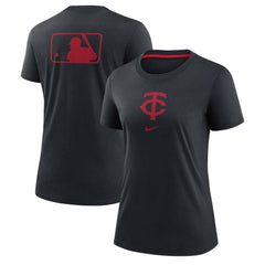 Minnesota Twins Women's Authentic Collection Early Work Tri-Blend T-Shirt - Navy | Nike