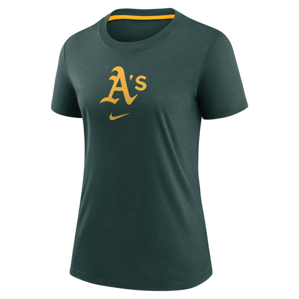 Athletics Women's Authentic Collection Early Work Tri-Blend T-Shirt - Green | Nike