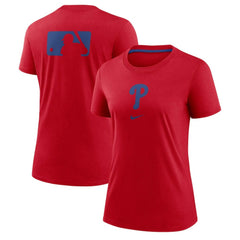 Philadelphia Phillies Women's Authentic Collection Early Work Tri-Blend T-Shirt - Red | Nike