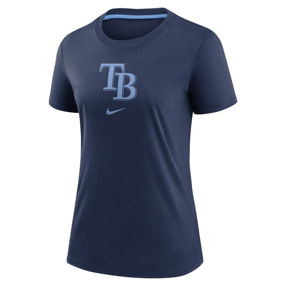 Tampa Bay Rays Women's Authentic Collection Early Work Tri-Blend T-Shirt - Navy | Nike